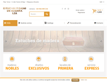 Tablet Screenshot of estuchesycajasdemadera.com